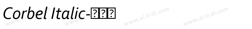Corbel Italic字体转换